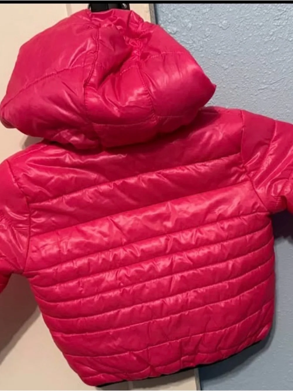 Nike Kids Bright Pink Quilted Puffer Jacket with Hood